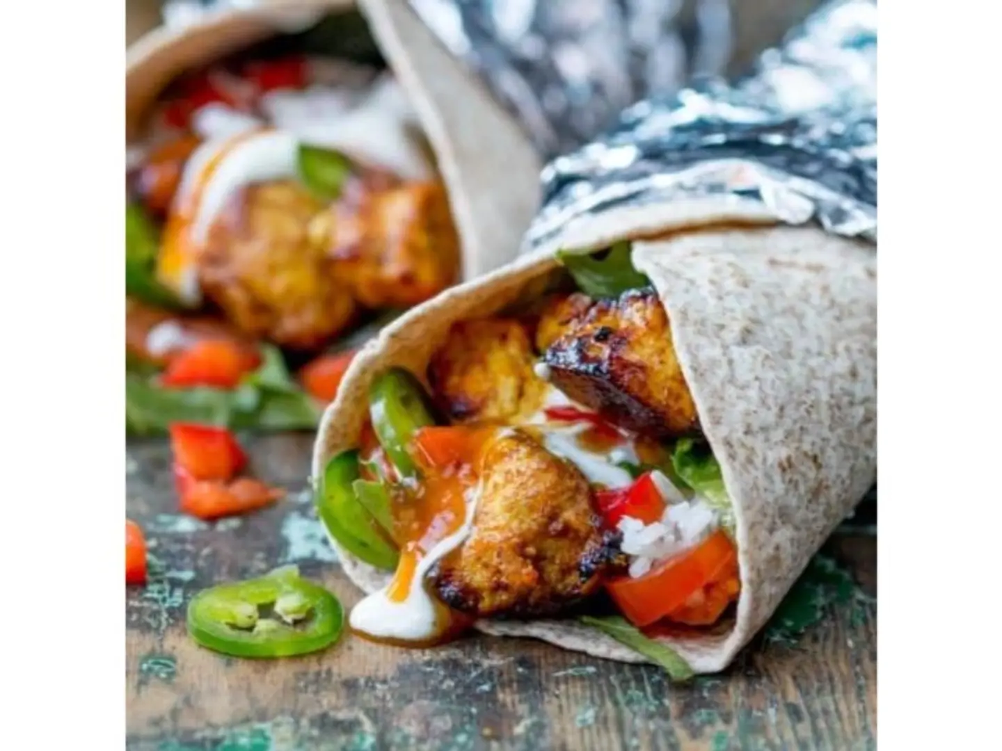 دجاج تكا - خبز بوري