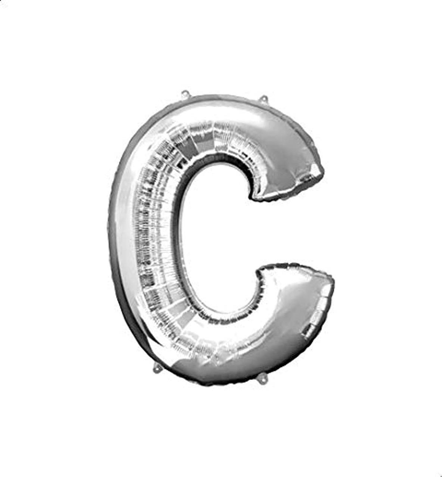 Balloon With The Letter C - Silver