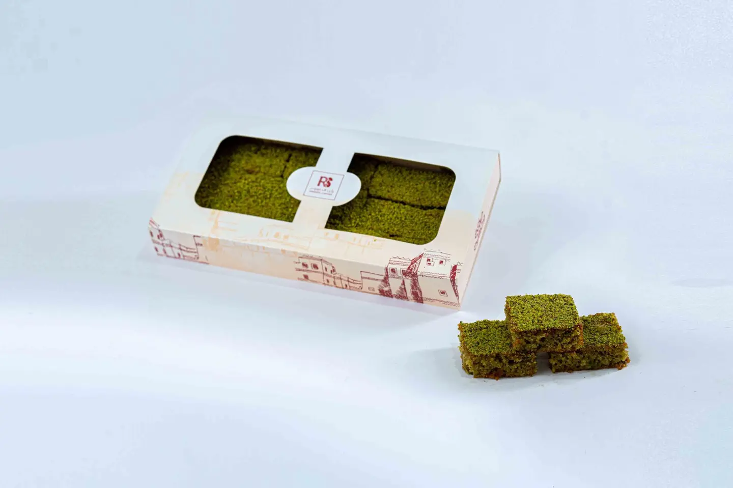 Pistachio Basbousa - 1/2 Kg