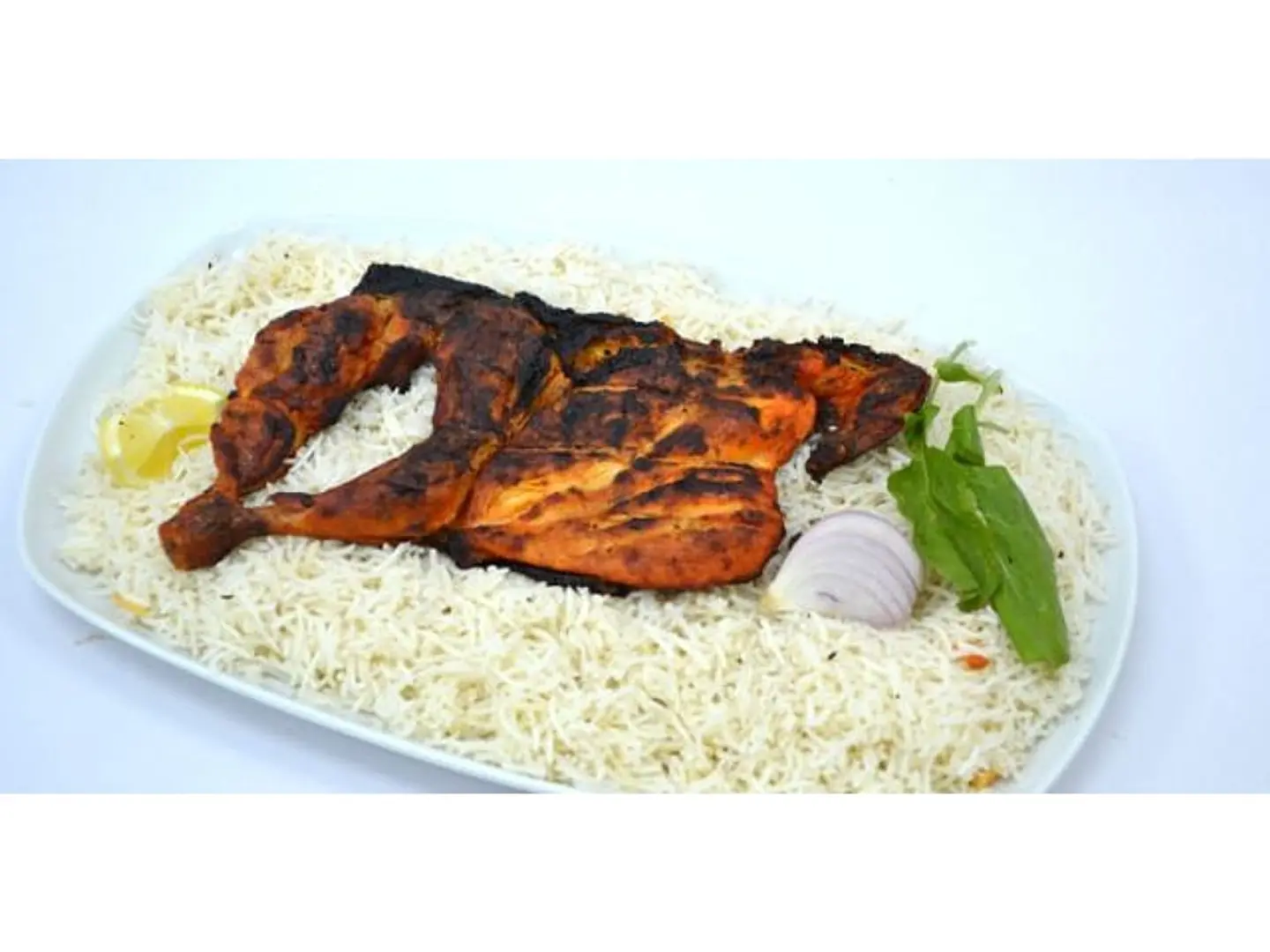 Charcoal Chicken With Rice - Half A Chicken