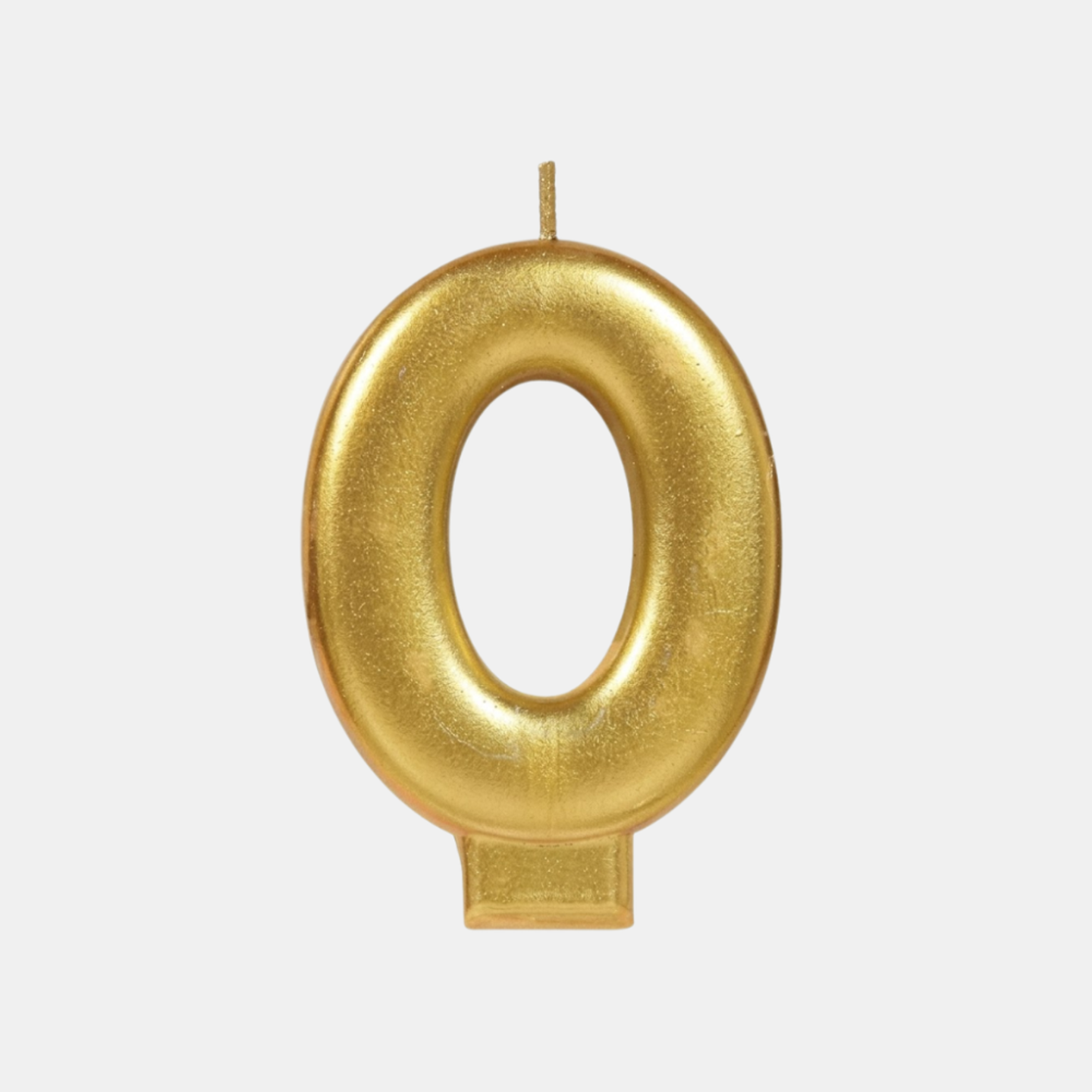 Gold Number Candles - Number 0