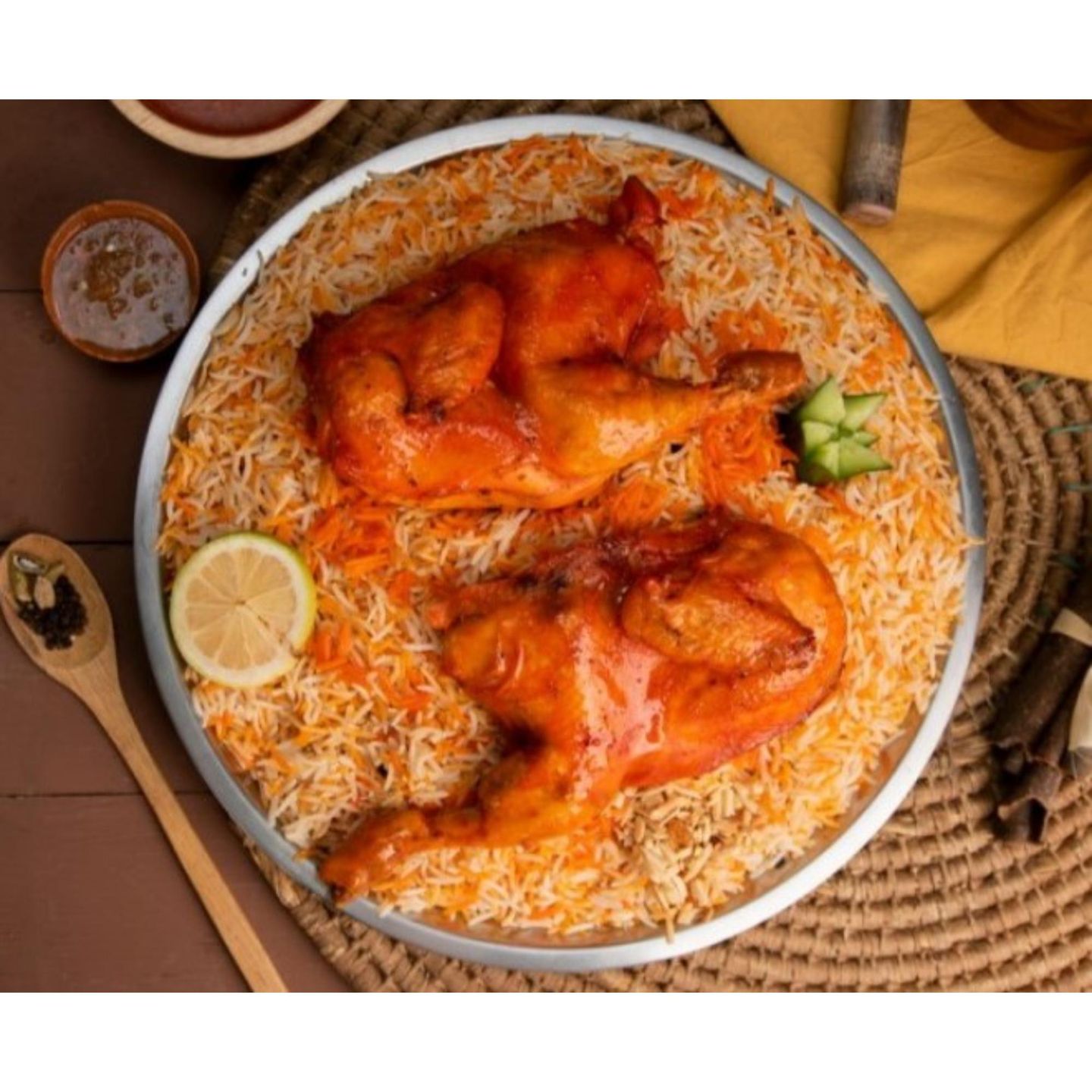 دجاج مظبي - بدون الأرز