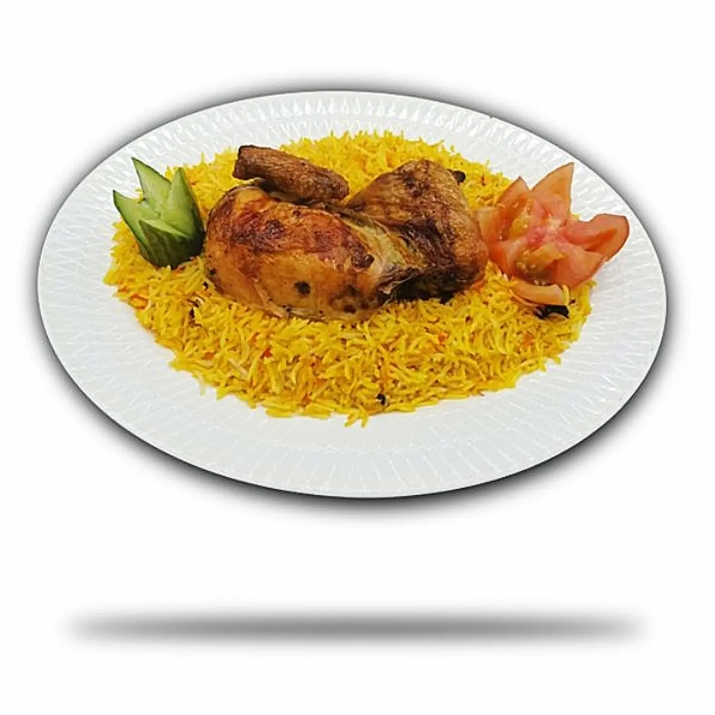 دجاج شواية رز بشاور - نص حبة دجاج