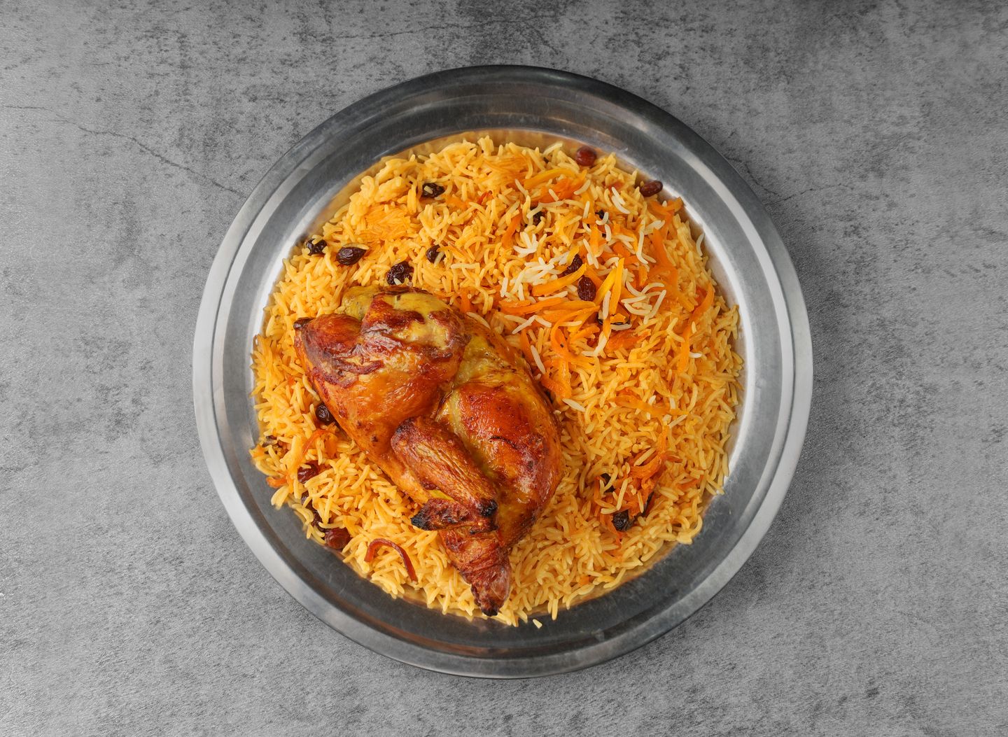 Grilled Chicken With Bukhari Rice - Half A Chicken