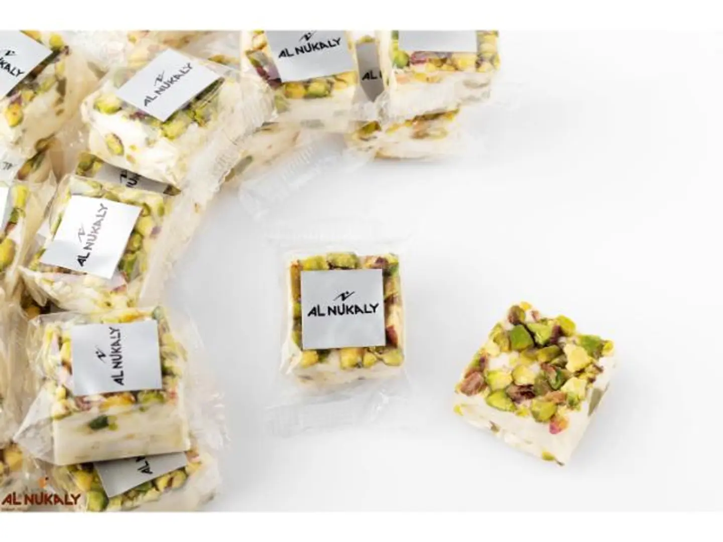 Al Naqly Premium Nougat Extra Pistachio Cubes (Dlh 010 0007) - 250 Grams