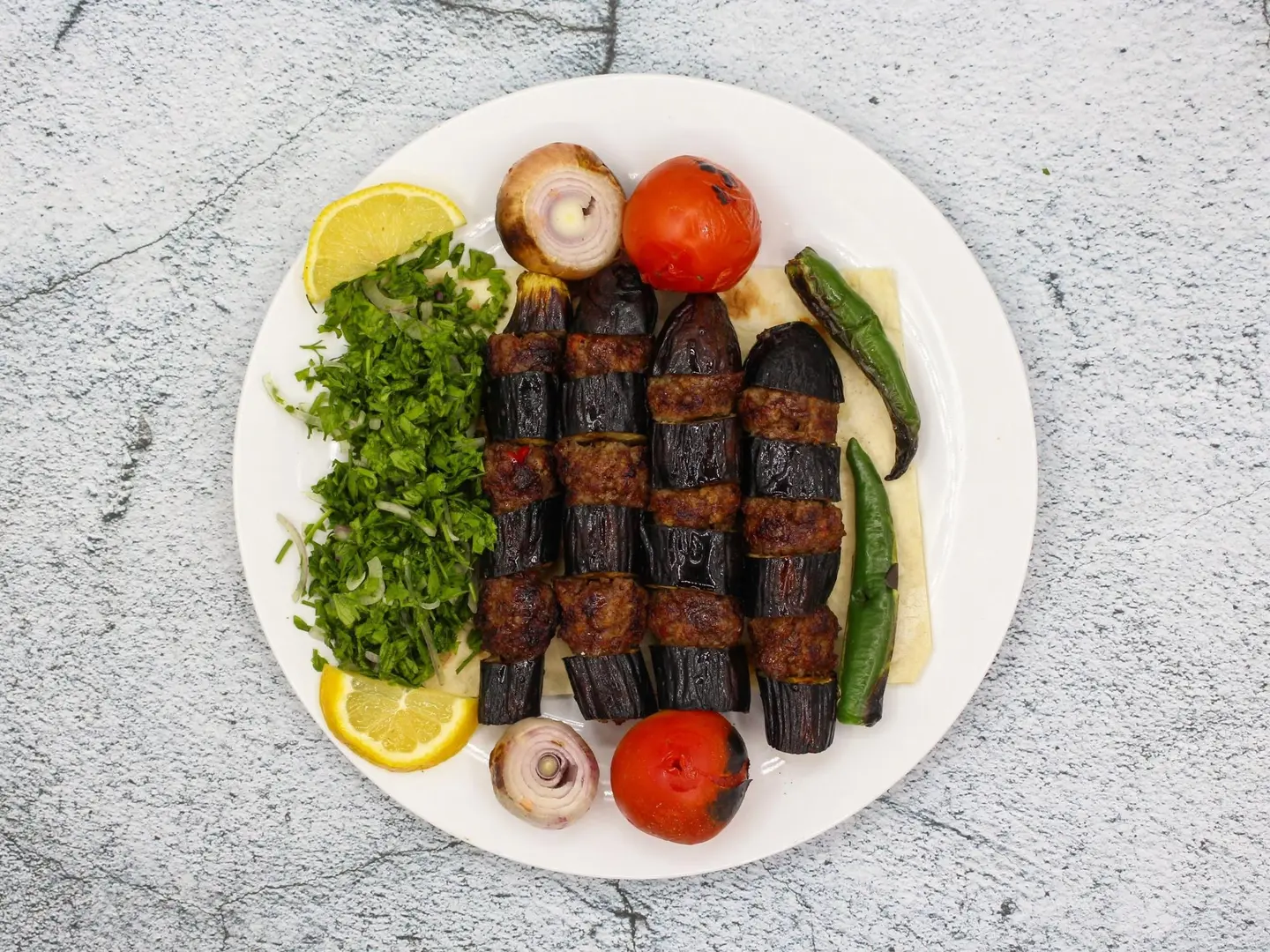 Eggplant Kebab - For One Person