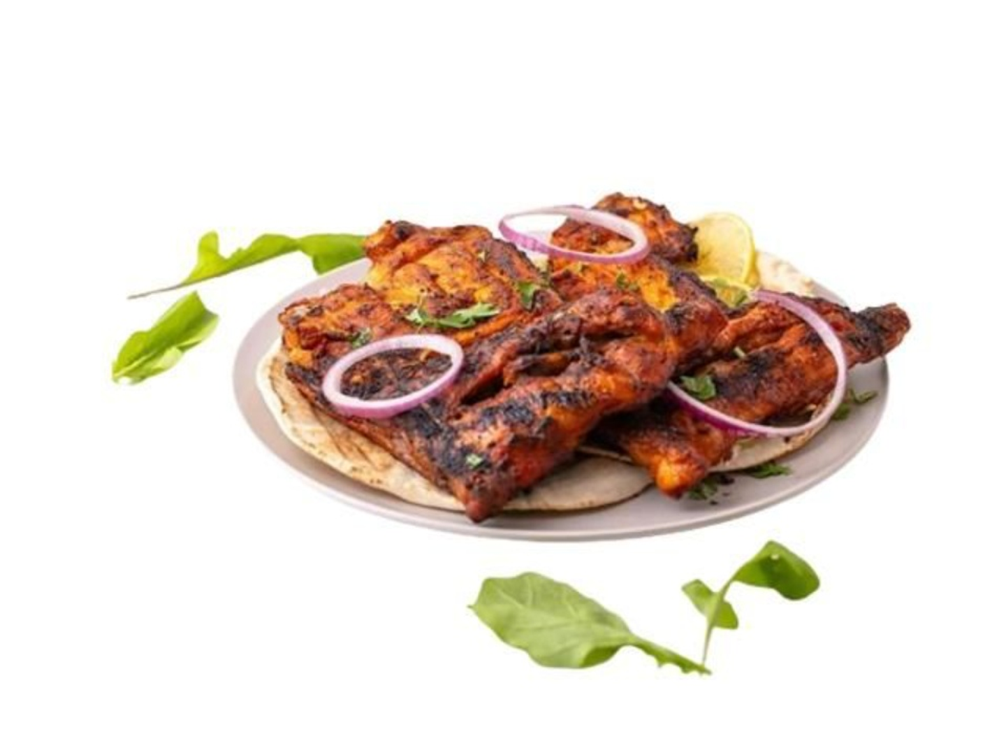 دجاج على الفحم سادة - نص حبة دجاج