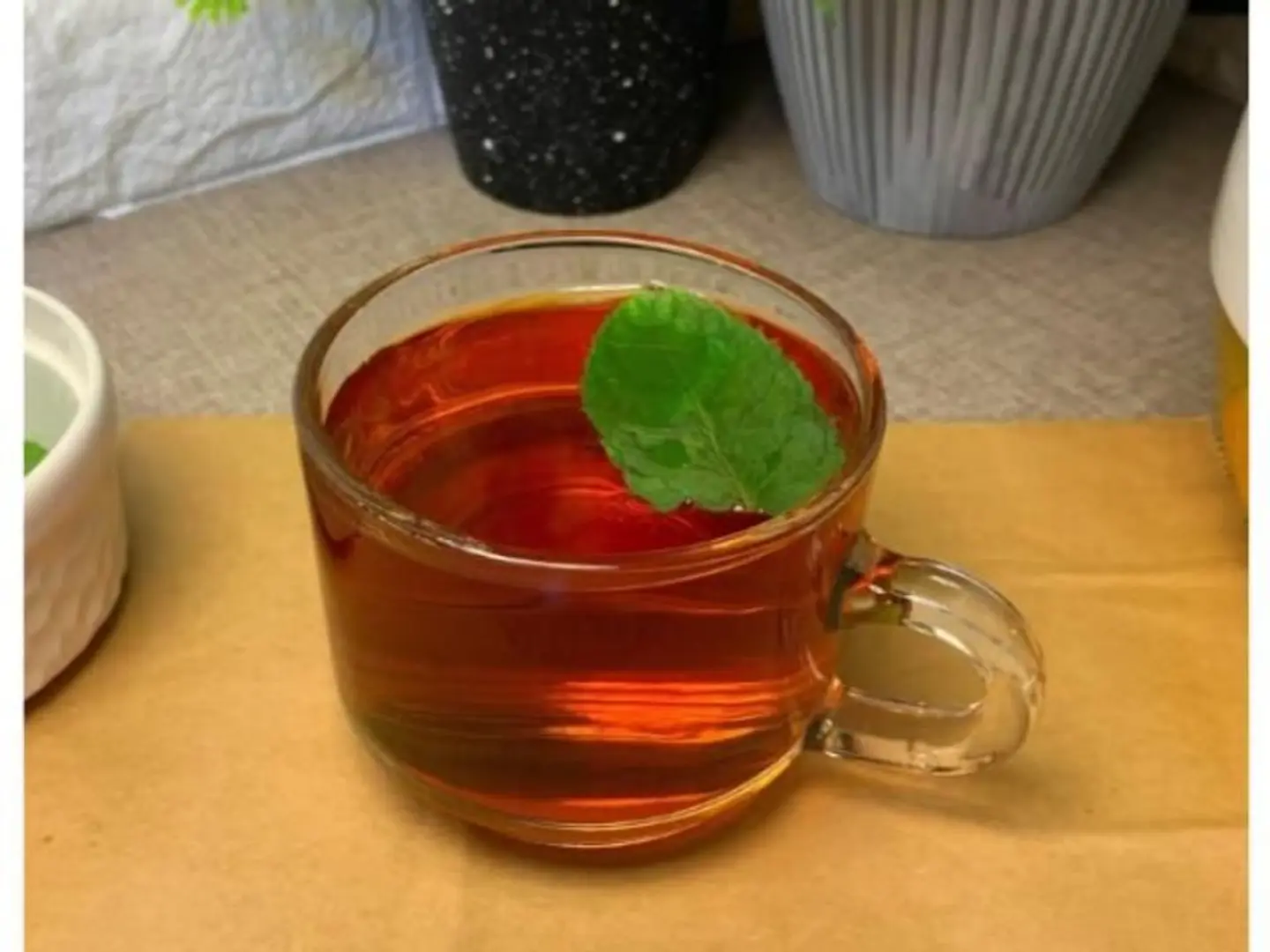 شاى مكس حبق و نعناع - كوب