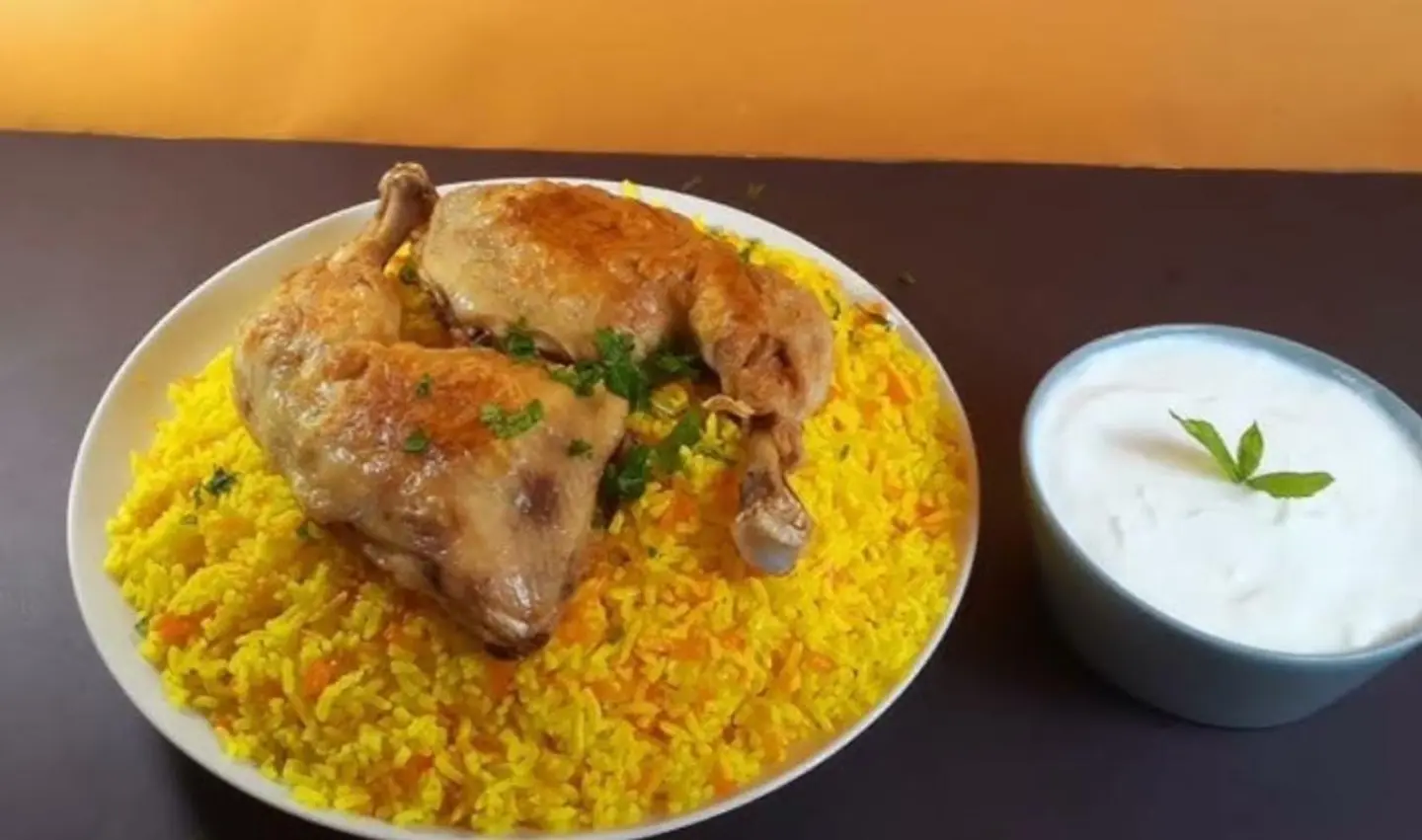 Fried Chicken With Rice - Half