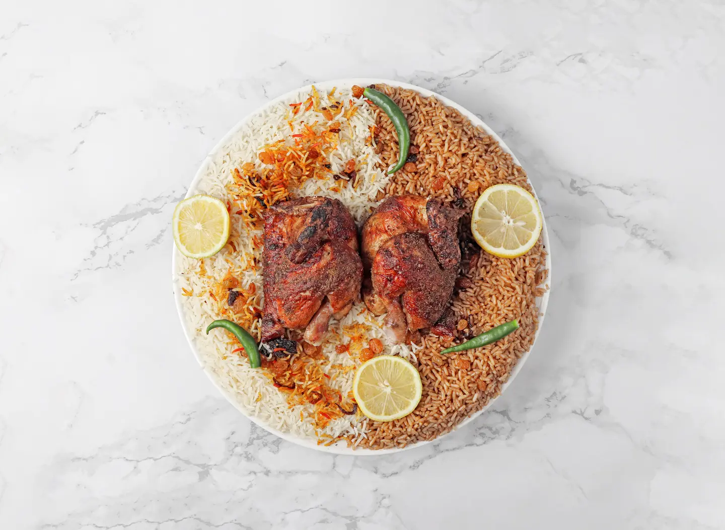 Grilled Chicken With Rice - Half A Chicken