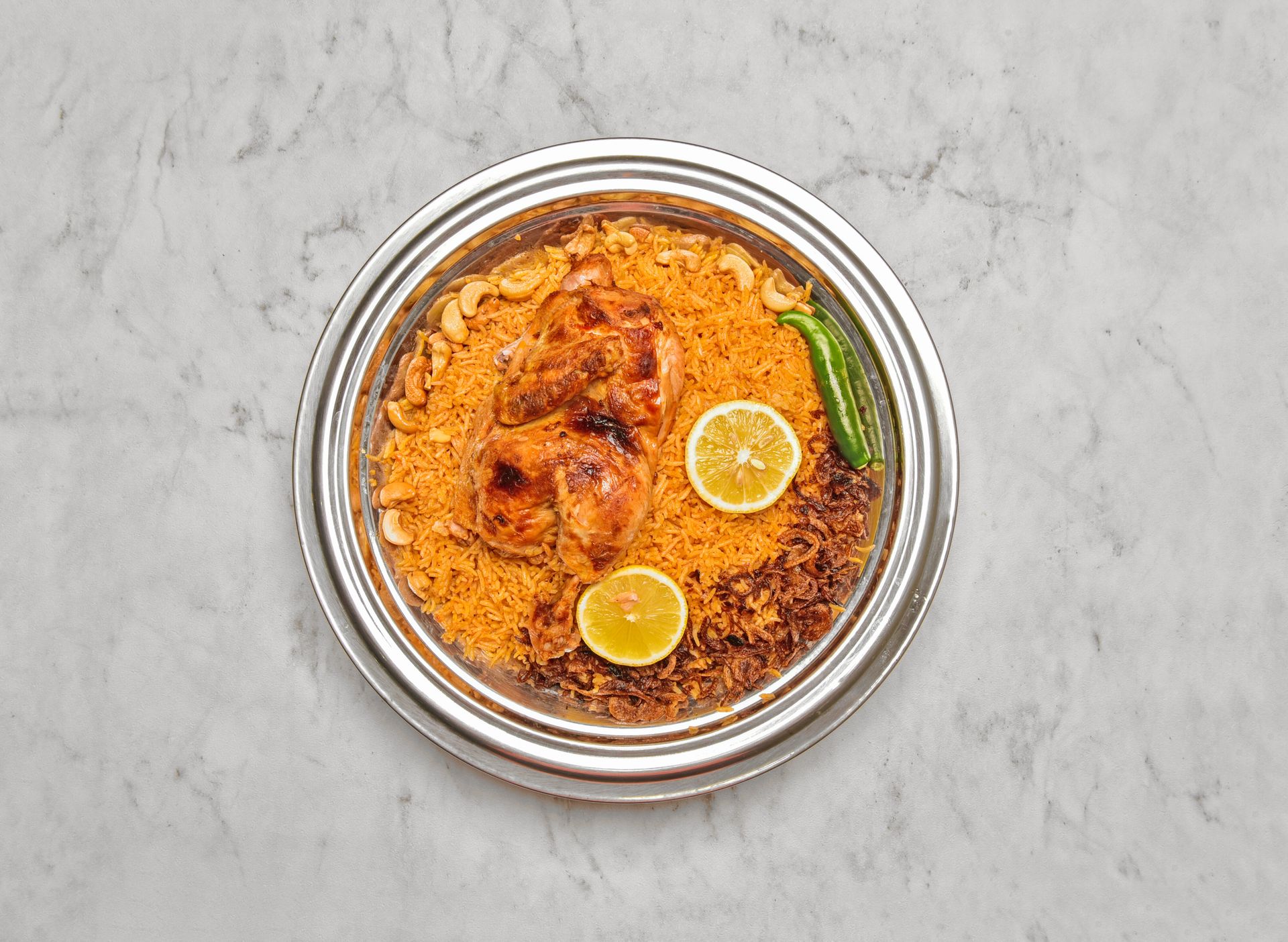 دجاجة محمرة مع الأرز - نصف حبة