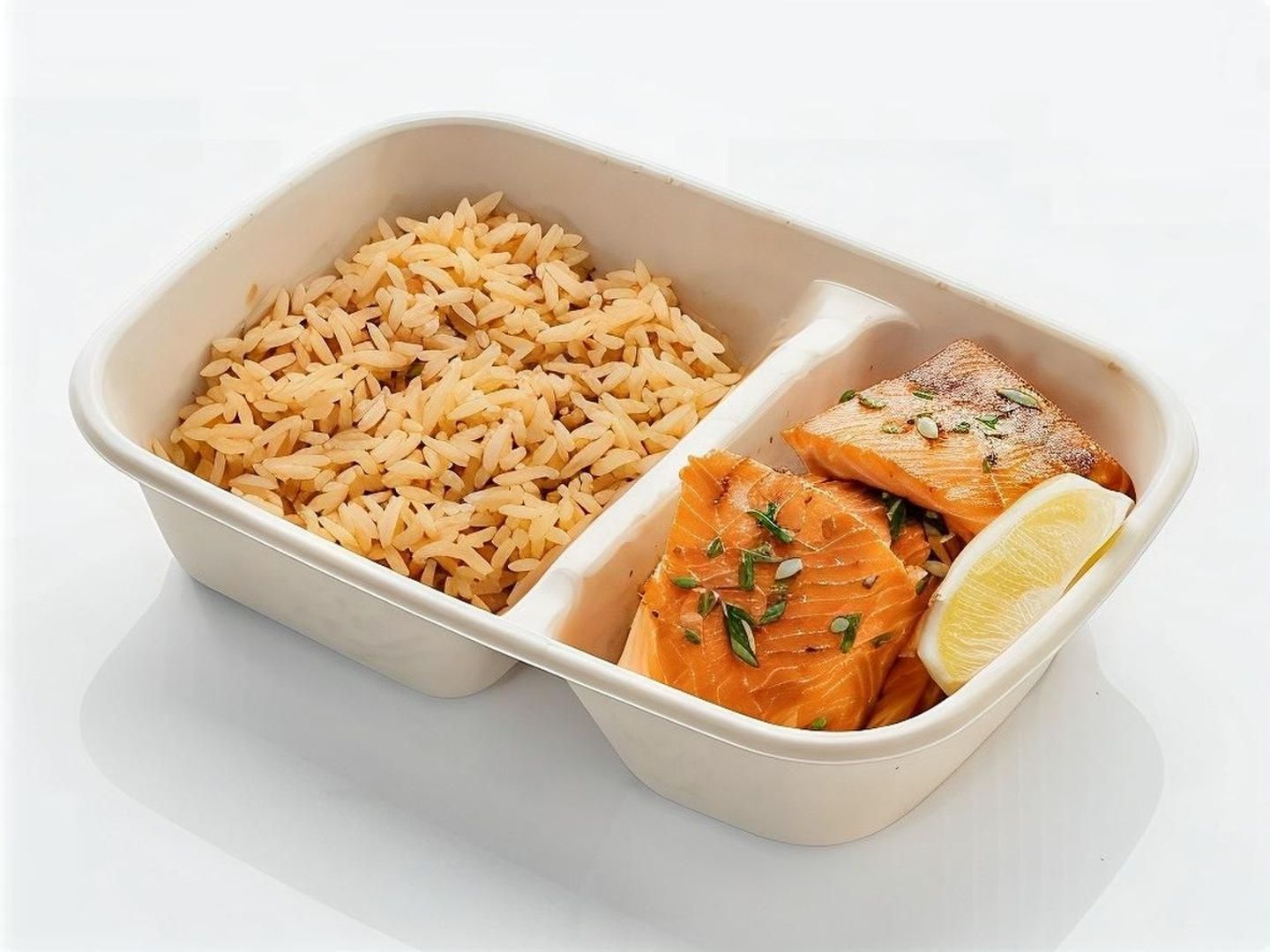 Grill Herb's Salmon 150 G - White Rice 150 Grams