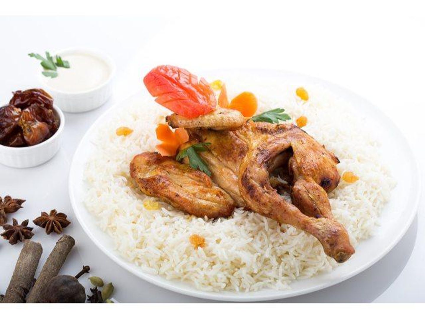 Chicken Madbi With Rice - Whole Chicken