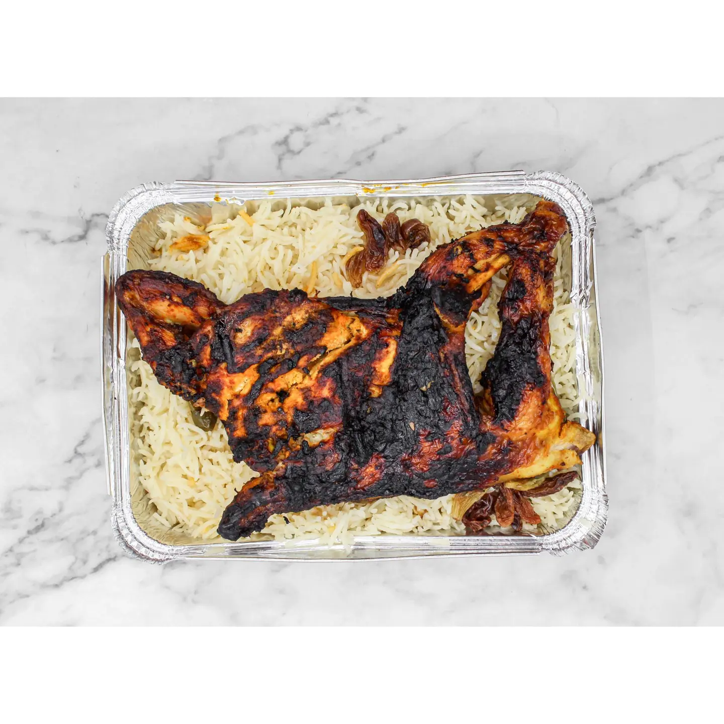 Charcoal Chicken With Peshawari Rice - Quarter Chicken