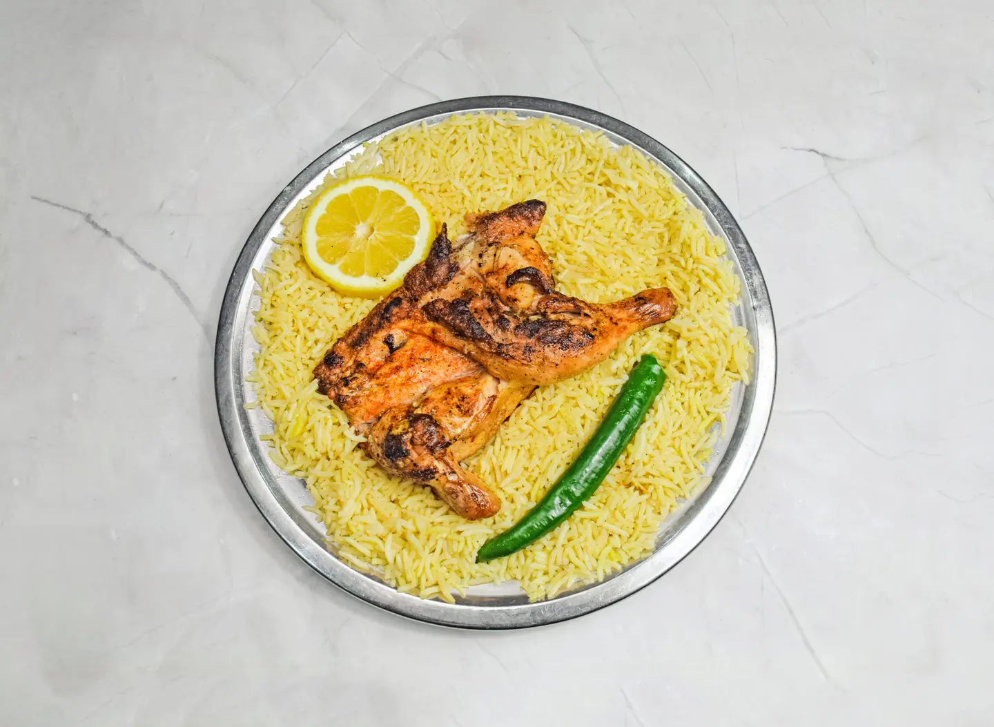 نصف دجاجة مندي - بدون رز