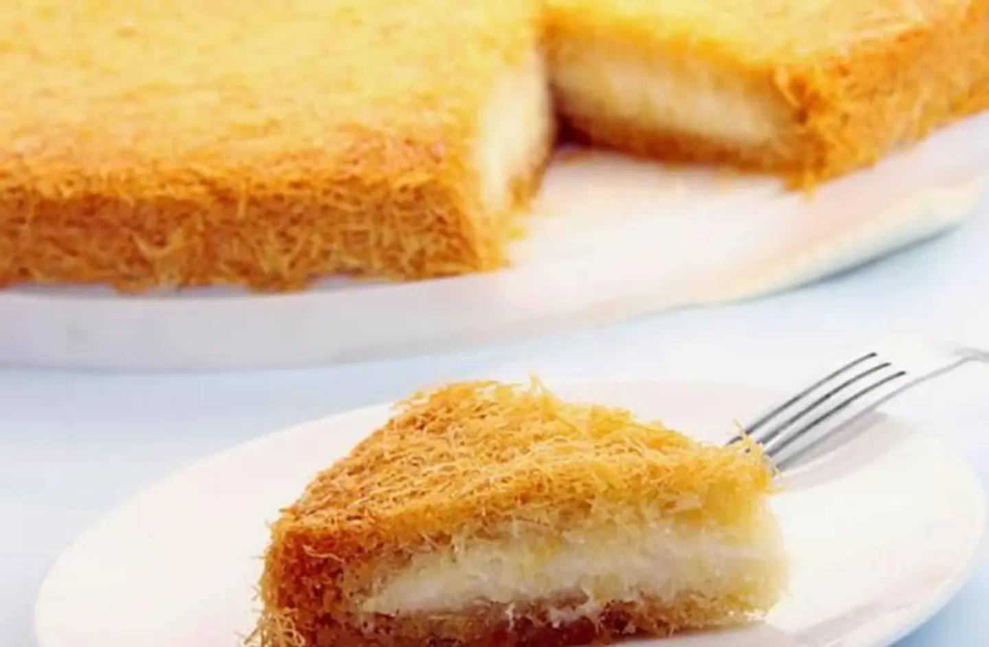 كنافة قشطة - وسط