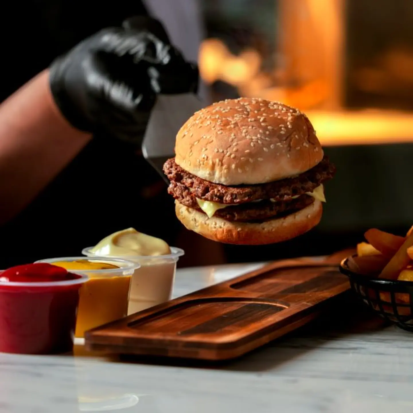 Classic Double Veal Burger - Sandwich