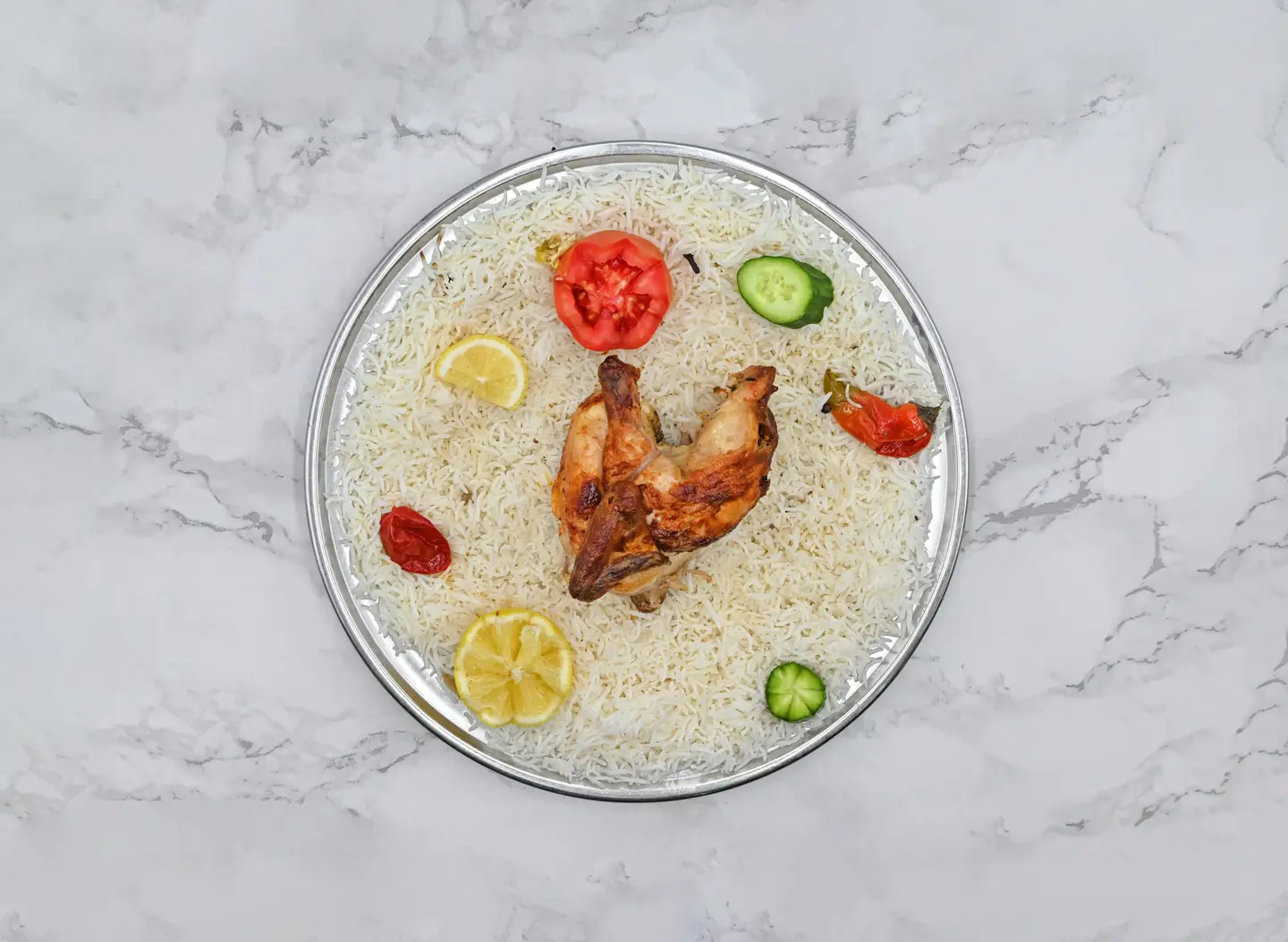 Mixed Mandi Chicken With Pishawari Rice Mathlouthah - Half A Chicken