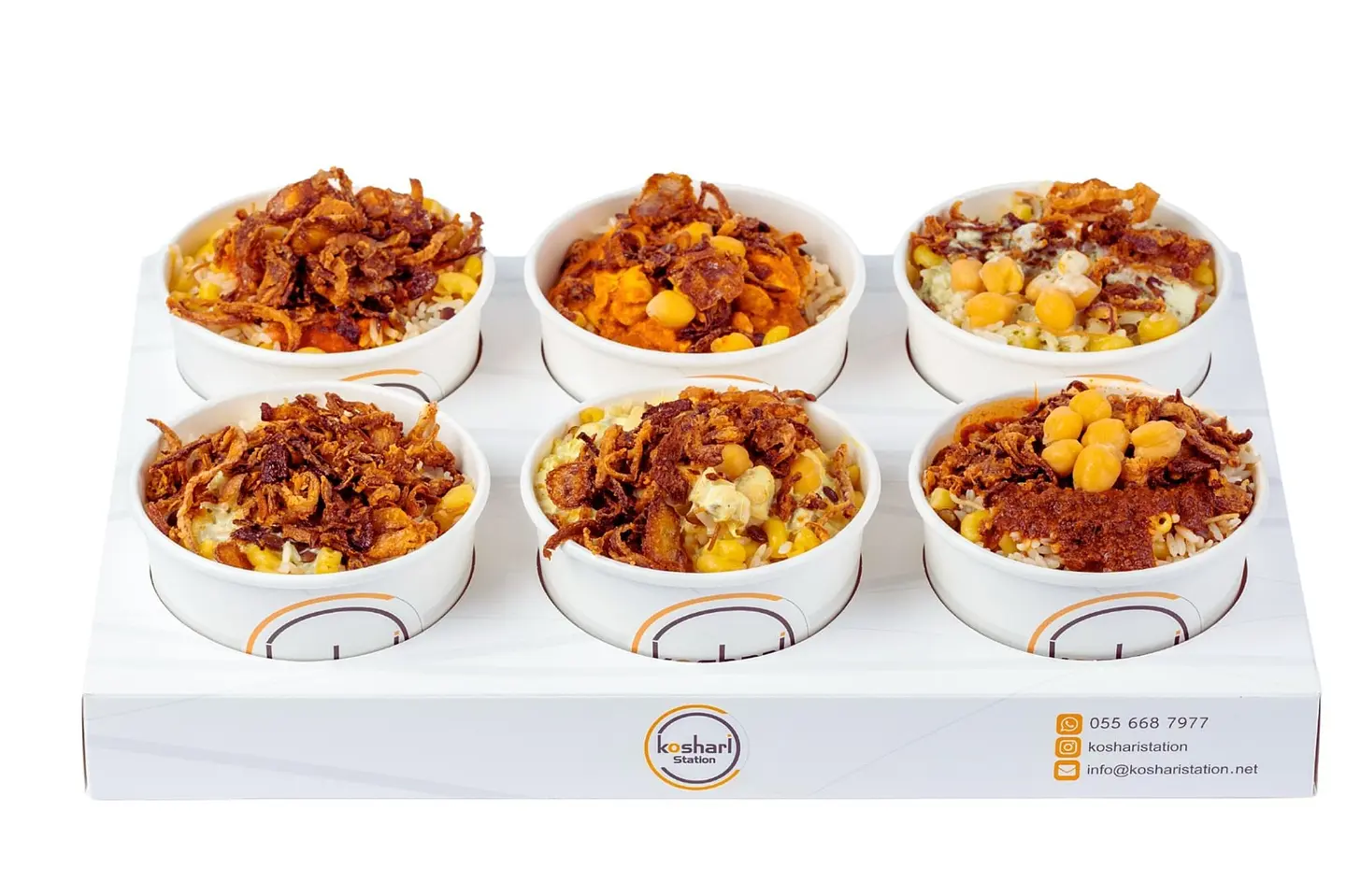 Mix Koshari Meal Pack - Original Koshari Package 10 Small Boxes