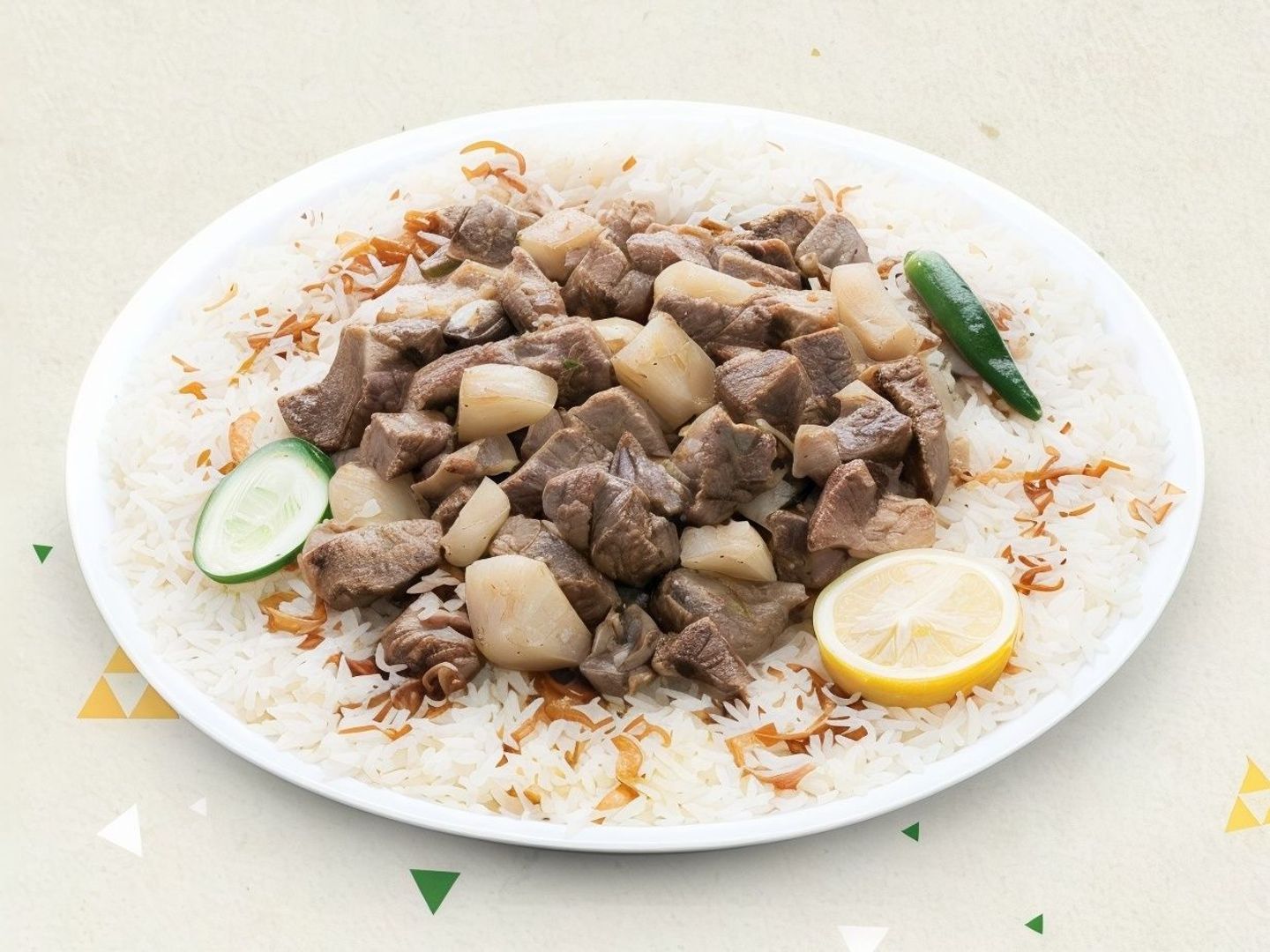 For One Person Meat, Hashi Mgalgal - Pishawari Rice