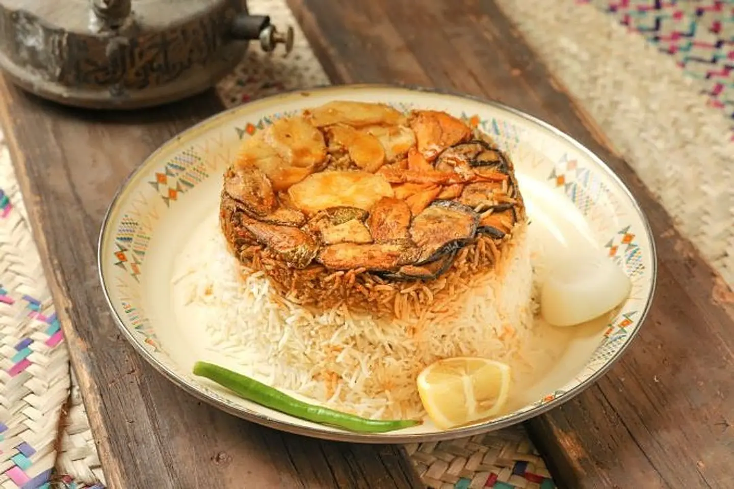 دجاج مقلوبه - نص حبة دجاج