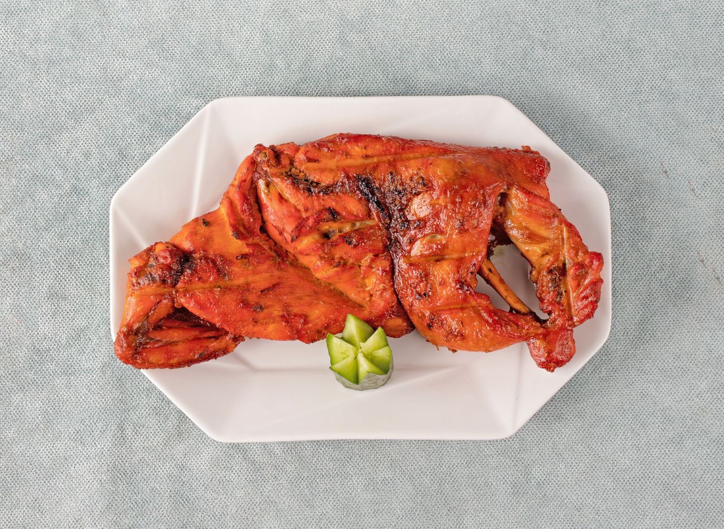 دجاج على الفحم - نص حبة دجاج