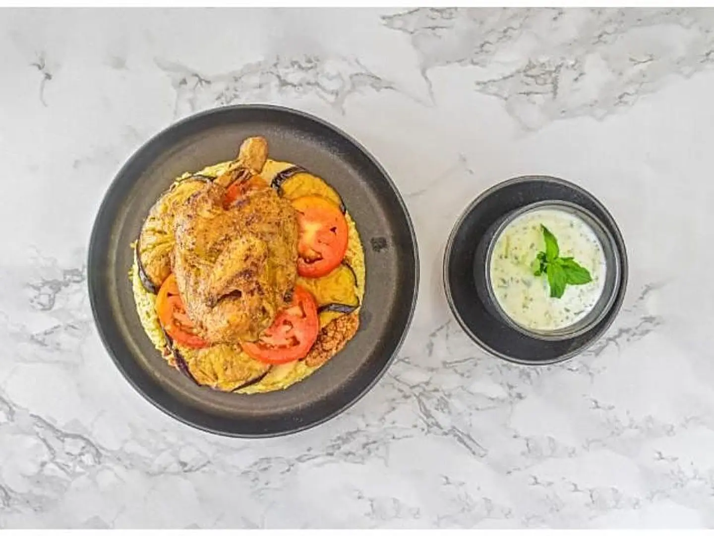 دجاج مقلوبه - نص حبة دجاج