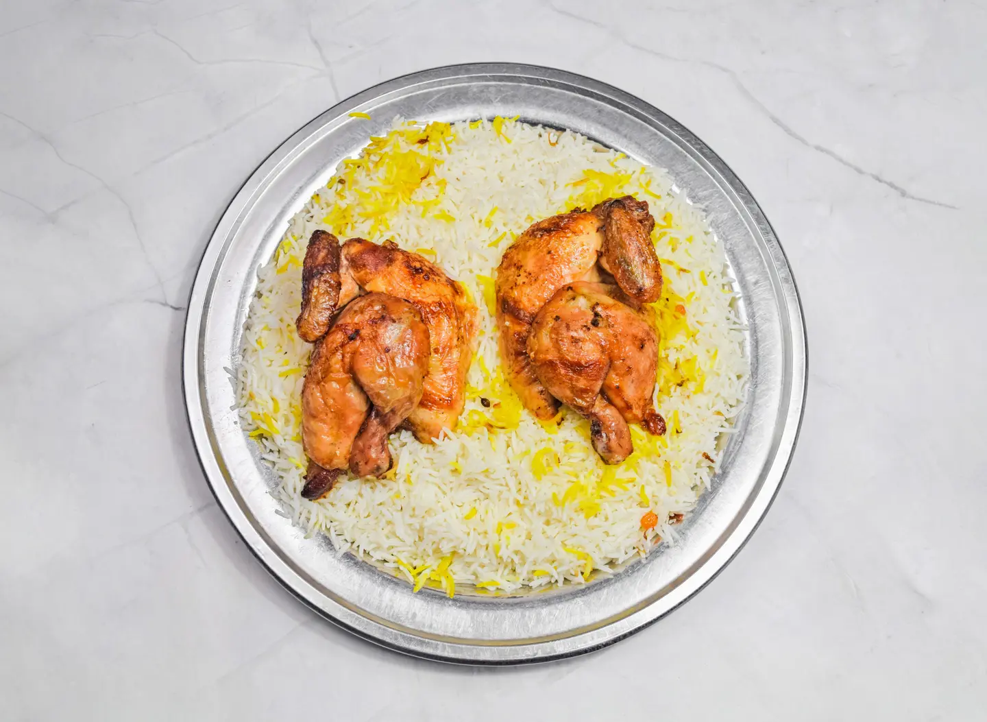 دجاج شواية مع الارز - نص حبة دجاج