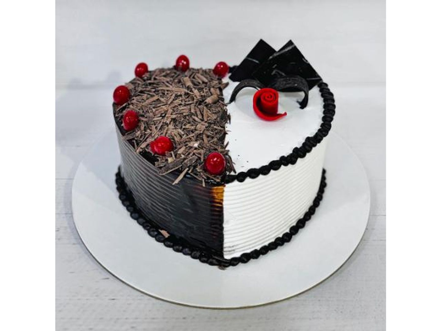 Heart Shaped Black Forest Cake - Small