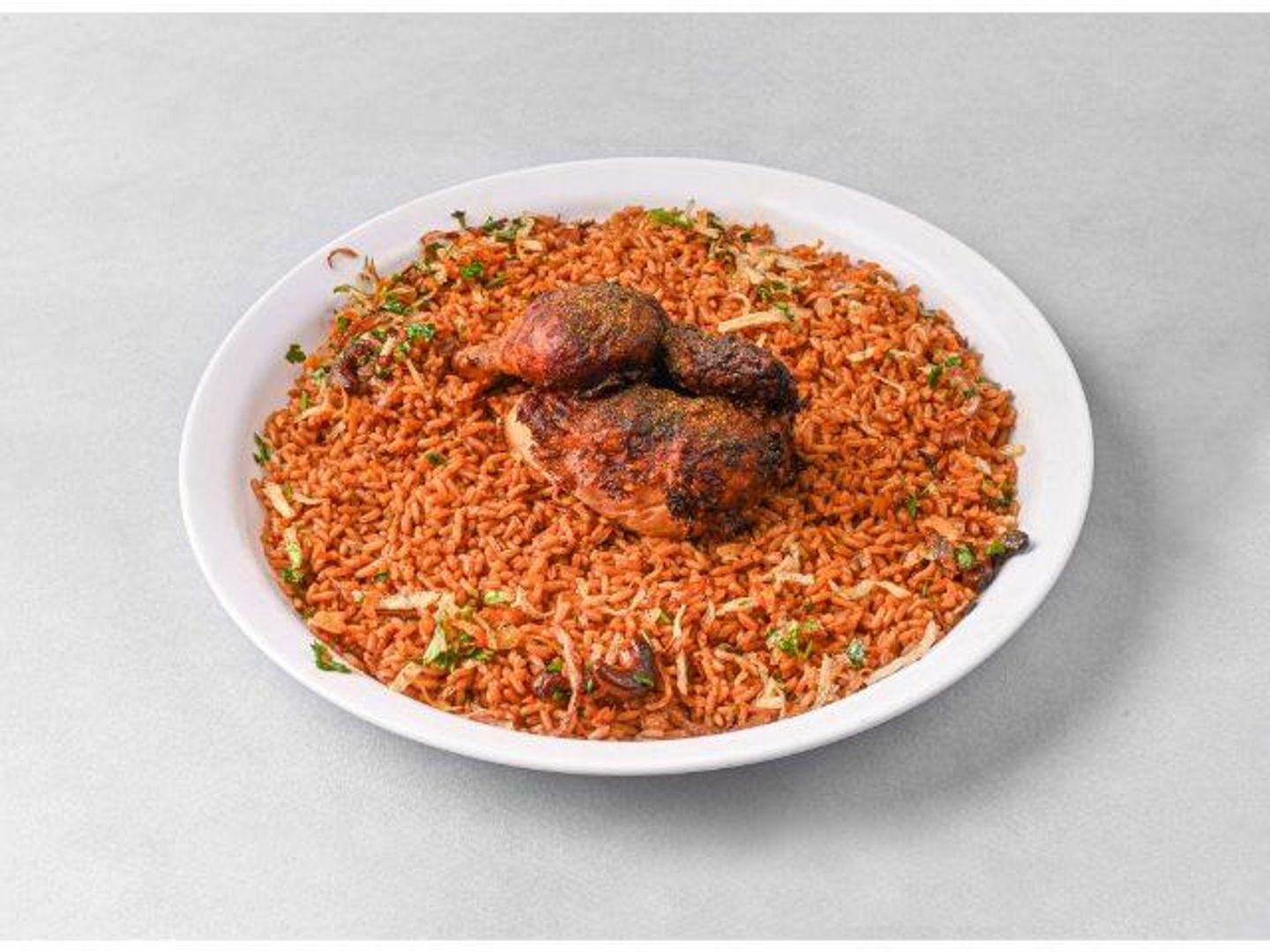 دجاج مقلي مع الأرز - نص حبة