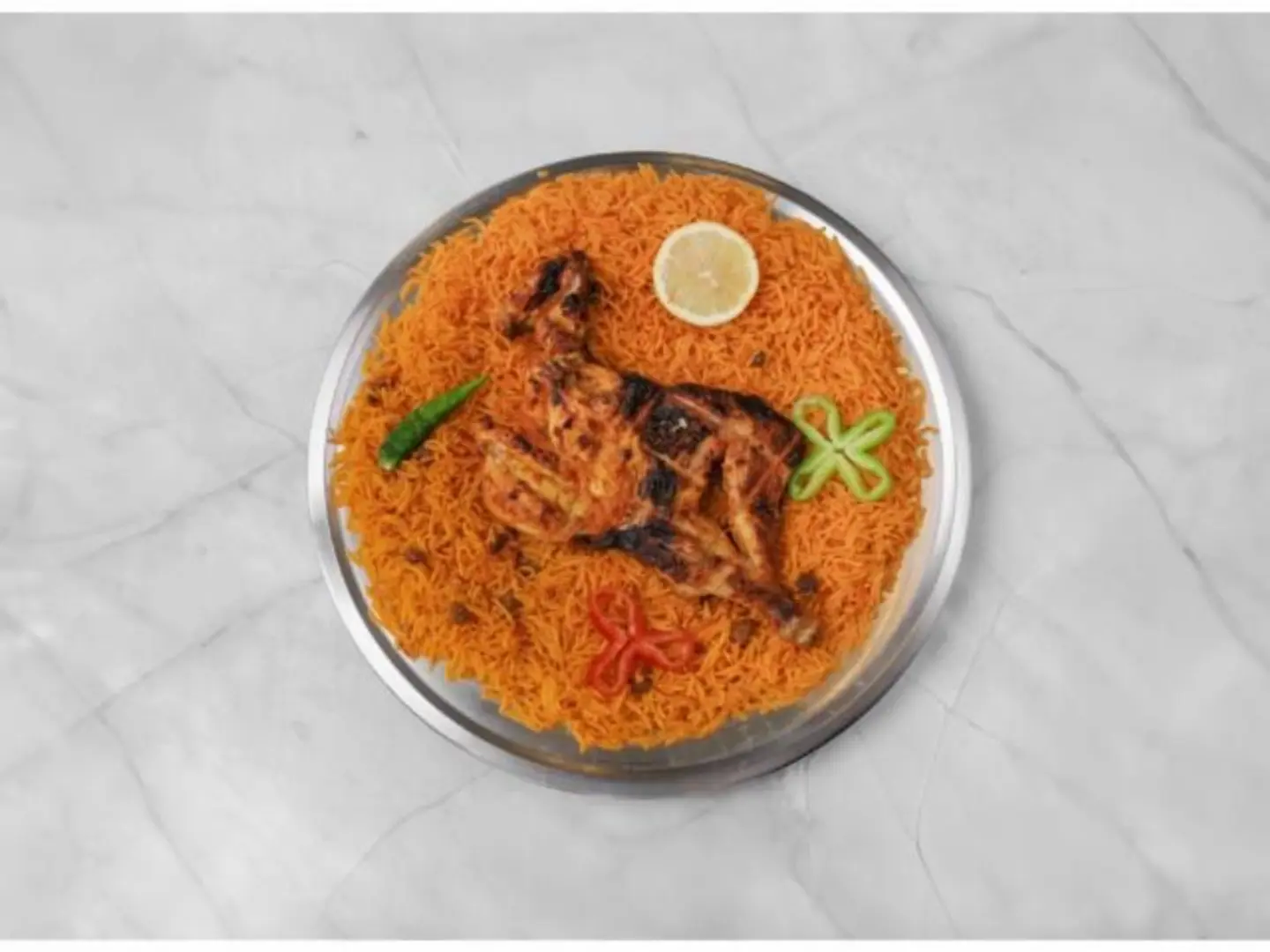 Half A Charcoal Grilled Chicken - Pishawari Rice