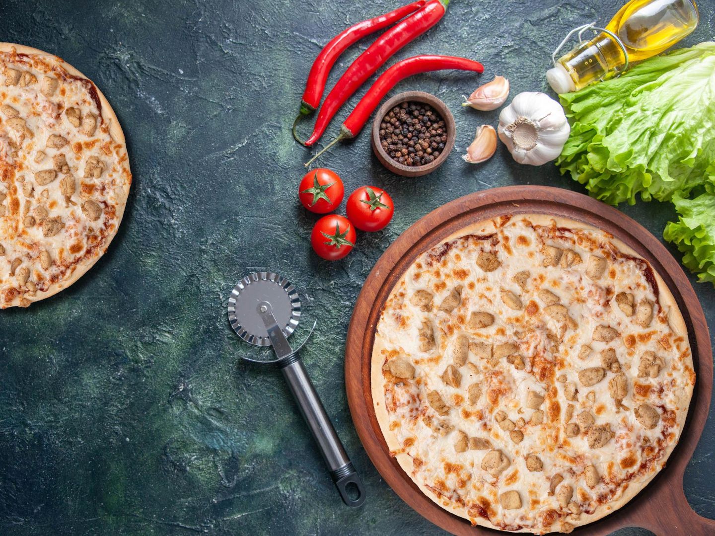 بيتزا الدجاج - وسط