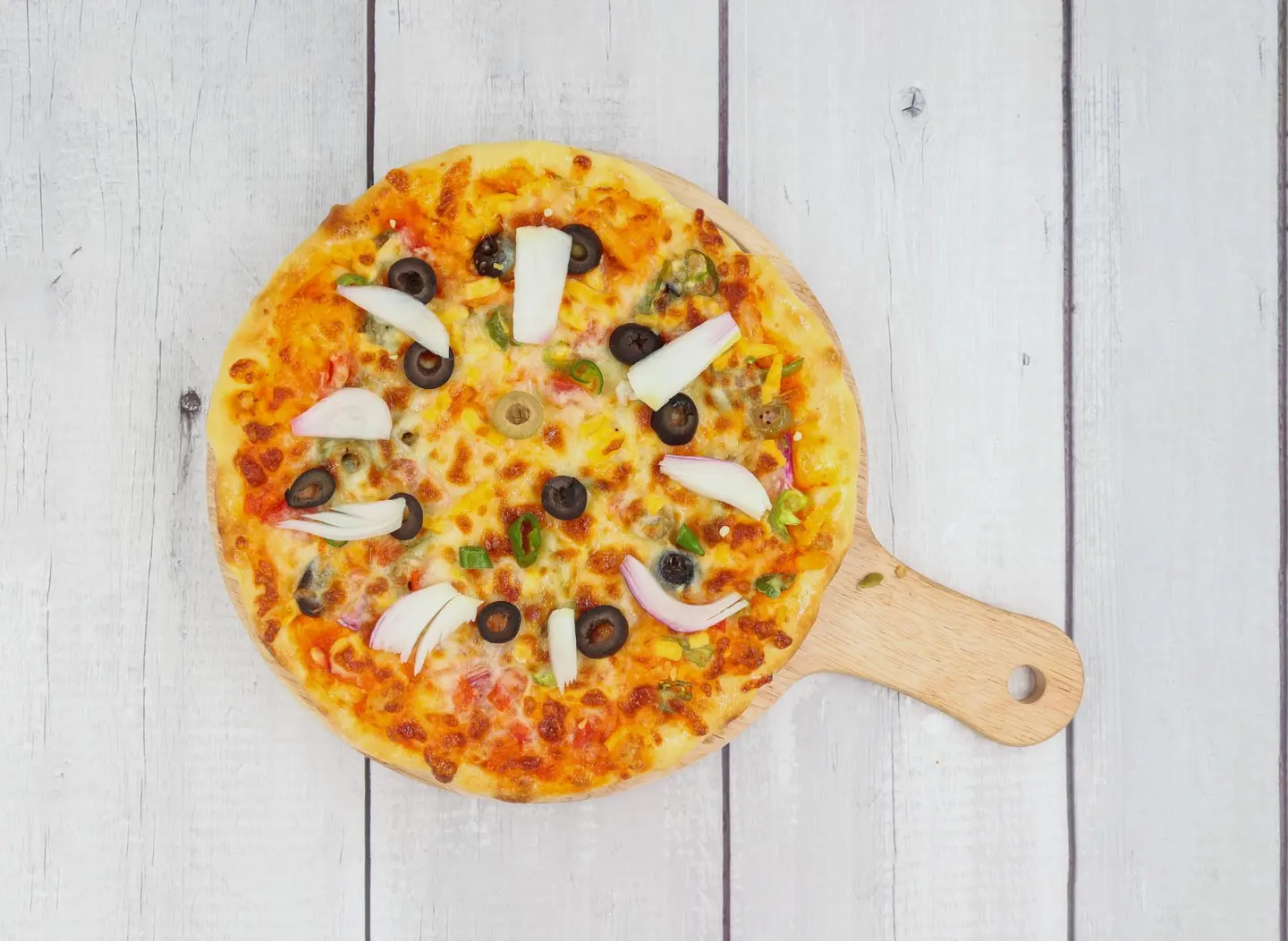 Cream Cheese Pizza With Vegetables - Small