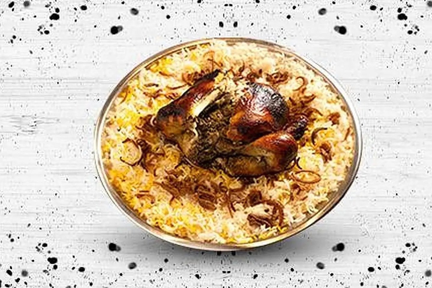 نصف دجاج شواية مع رز شعبي - نصة حبة