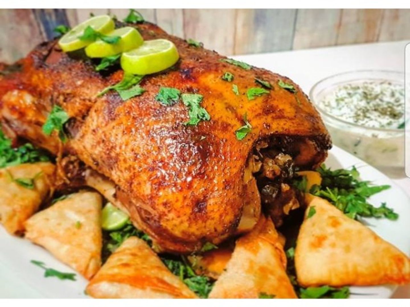 بط مشوي مع ارز وخضار - ربع كيلو