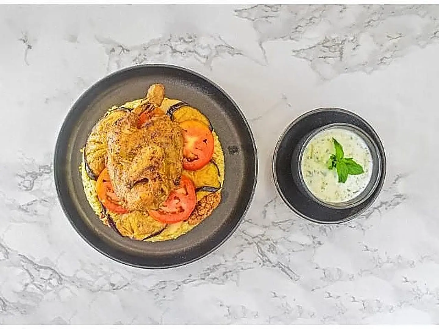 دجاج مقلوبه - نص حبة دجاج