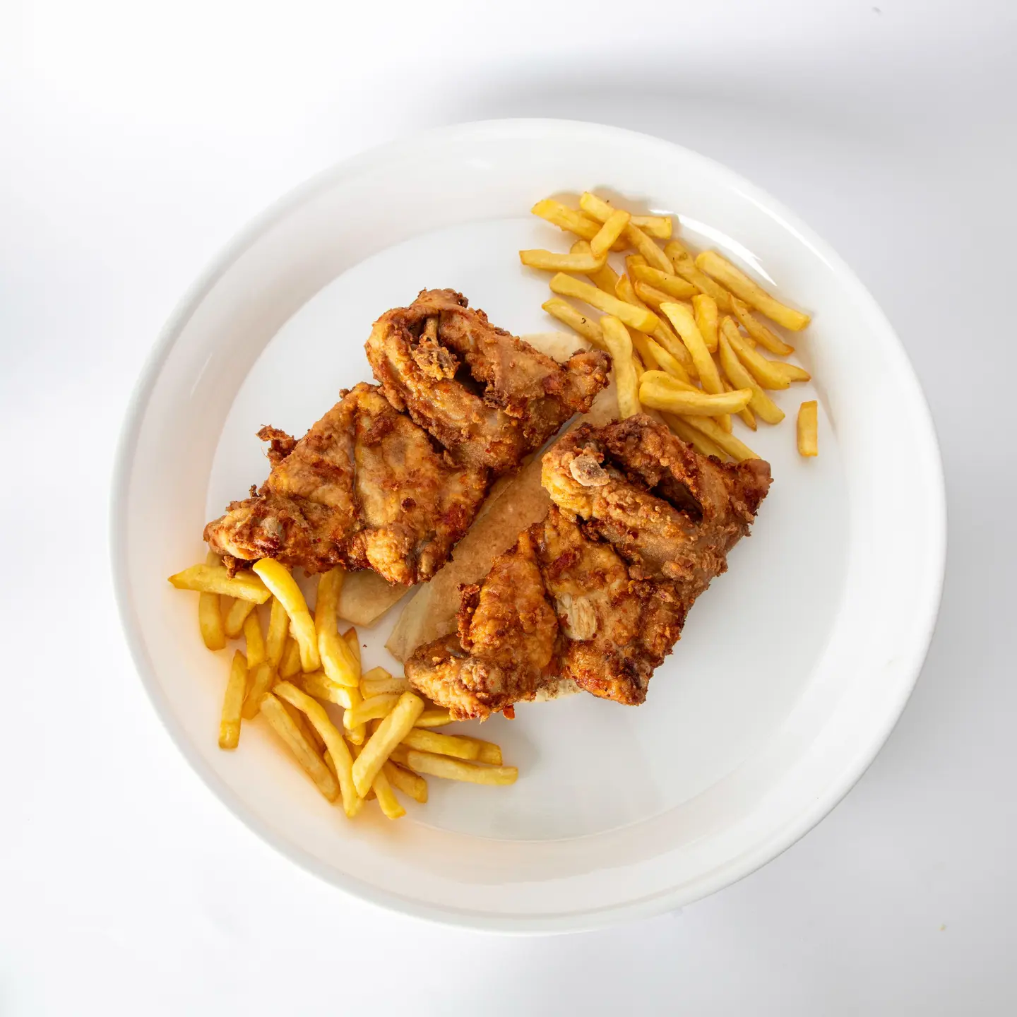 نص حبة دجاج مقلي - سادة