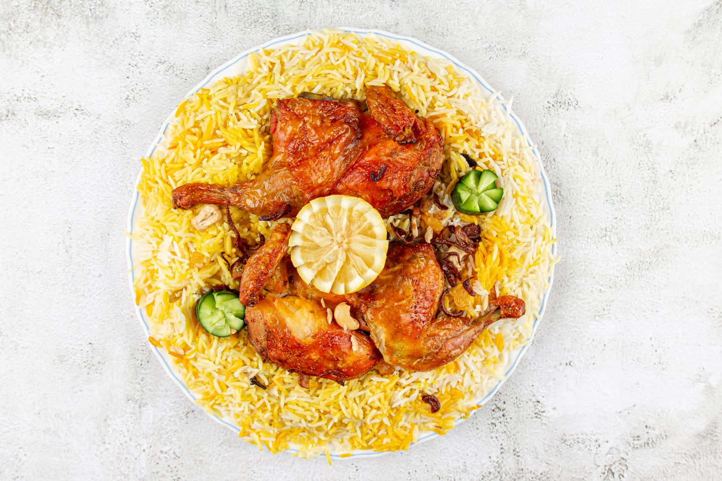 دجاج مندي مع ارز - نص دجاجة