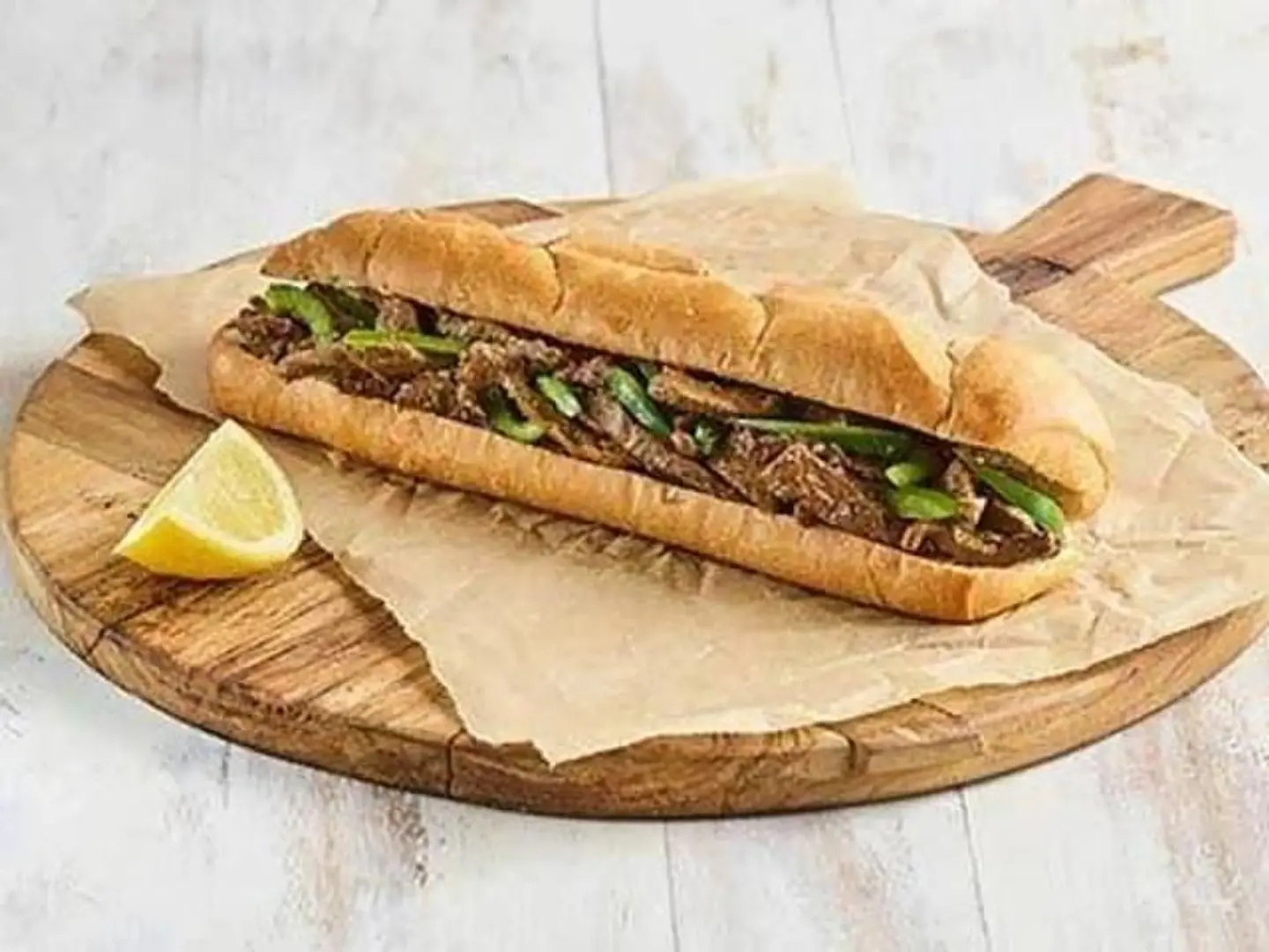 Fresh Goat Meat Mqalqal Sandwich - Without Cheese