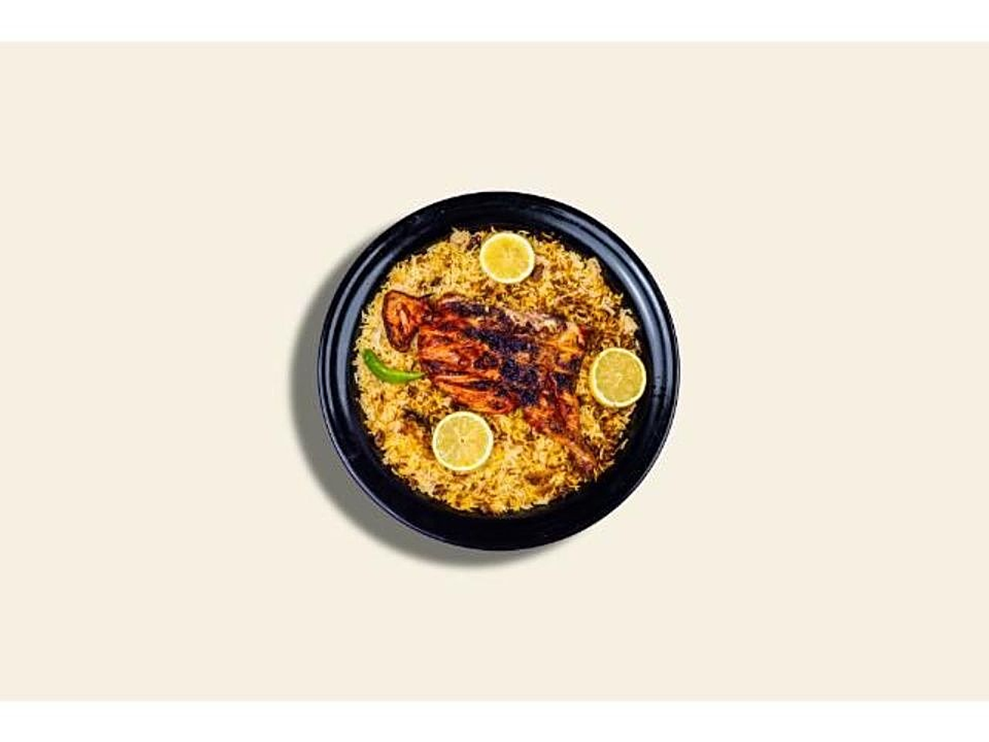 دجاج عالفحم مع رز شعبي - دجاج عالفحم مع رز شعبي-نص حبة دجاج