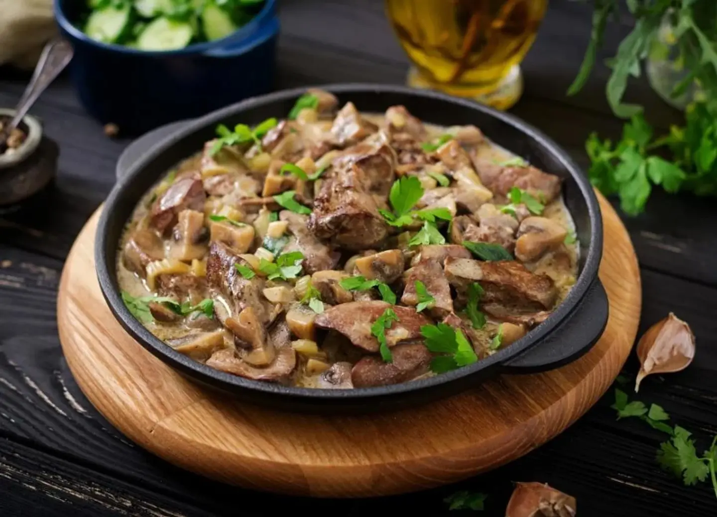 صحن كبدة مع جبن - صغير