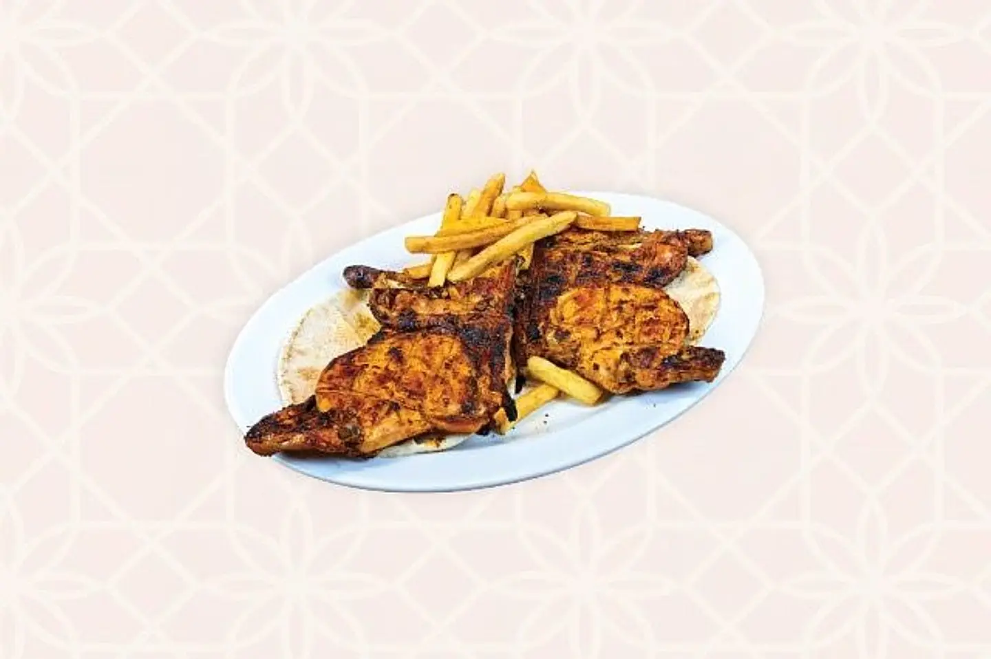 دجاج على الفحم سادة - نصف دجاجه