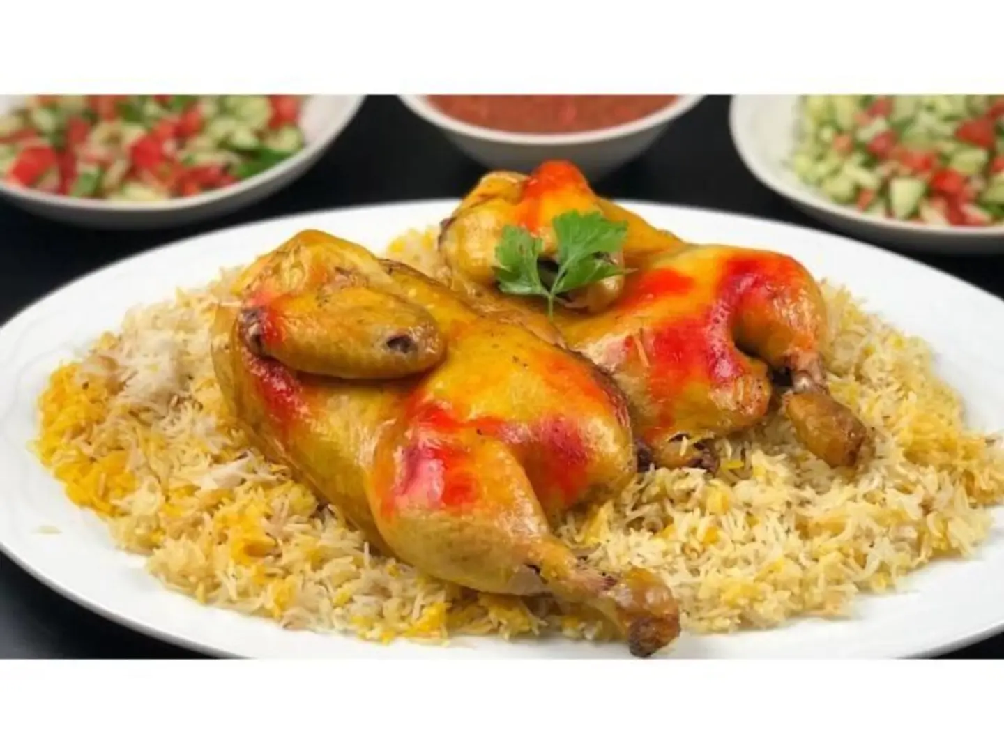 دجاج مندي مع الأرز - نص حبة دجاج