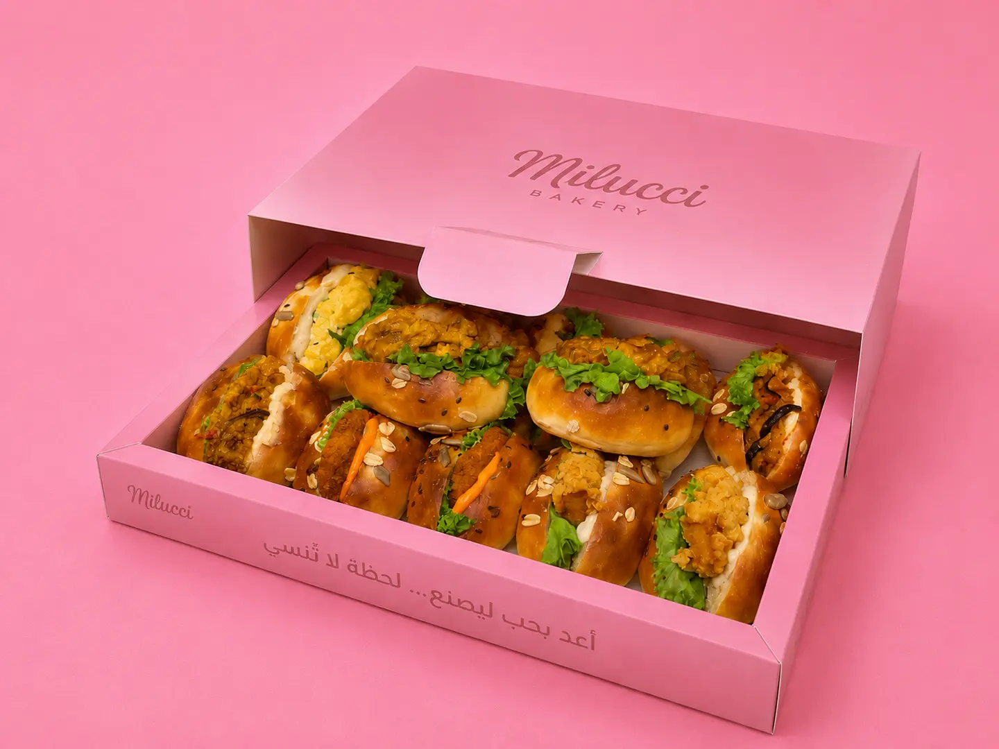 Large Mini Brioche Box - Medium 6 Pieces