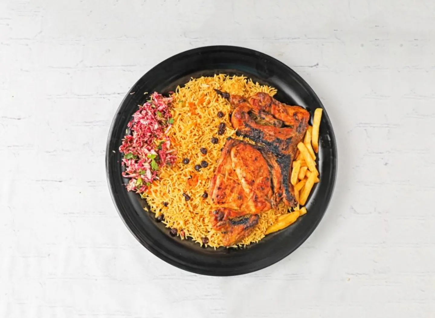Charcoaled Chicken With Rice - Half A Chicken
