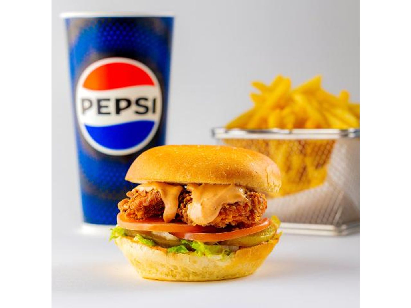 Chicken Crispy Burger Meal - Small