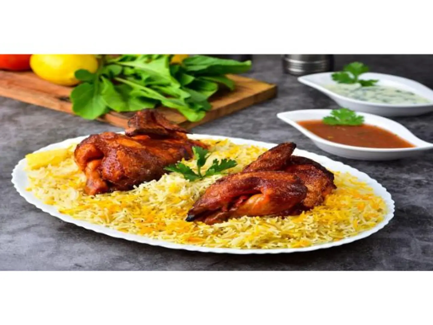 دجاج مقلي مع الرز - نص