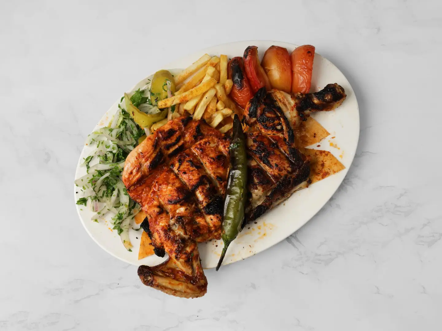 دجاج على الفحم - حبة