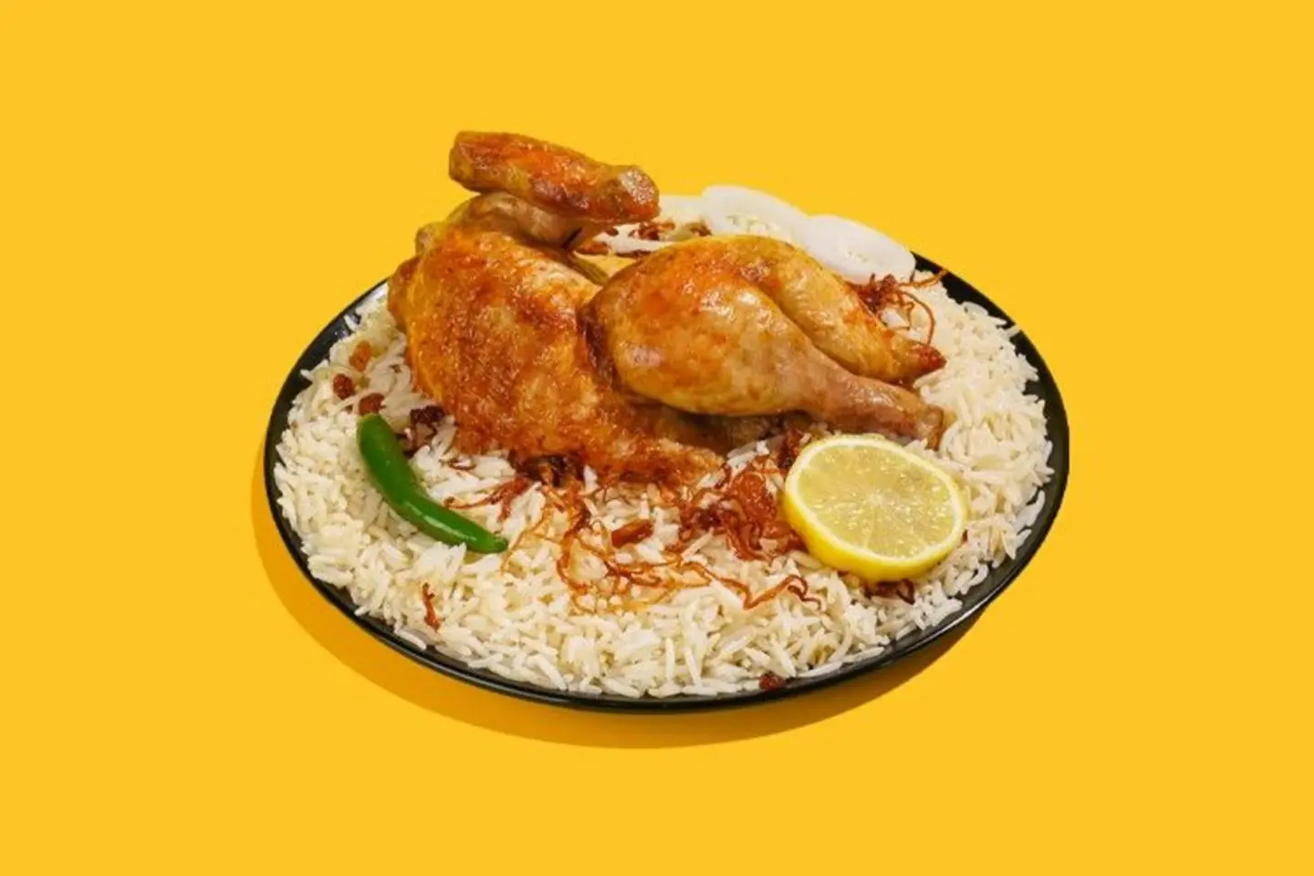 Whole Chicken With Rice - Bukhari Rice