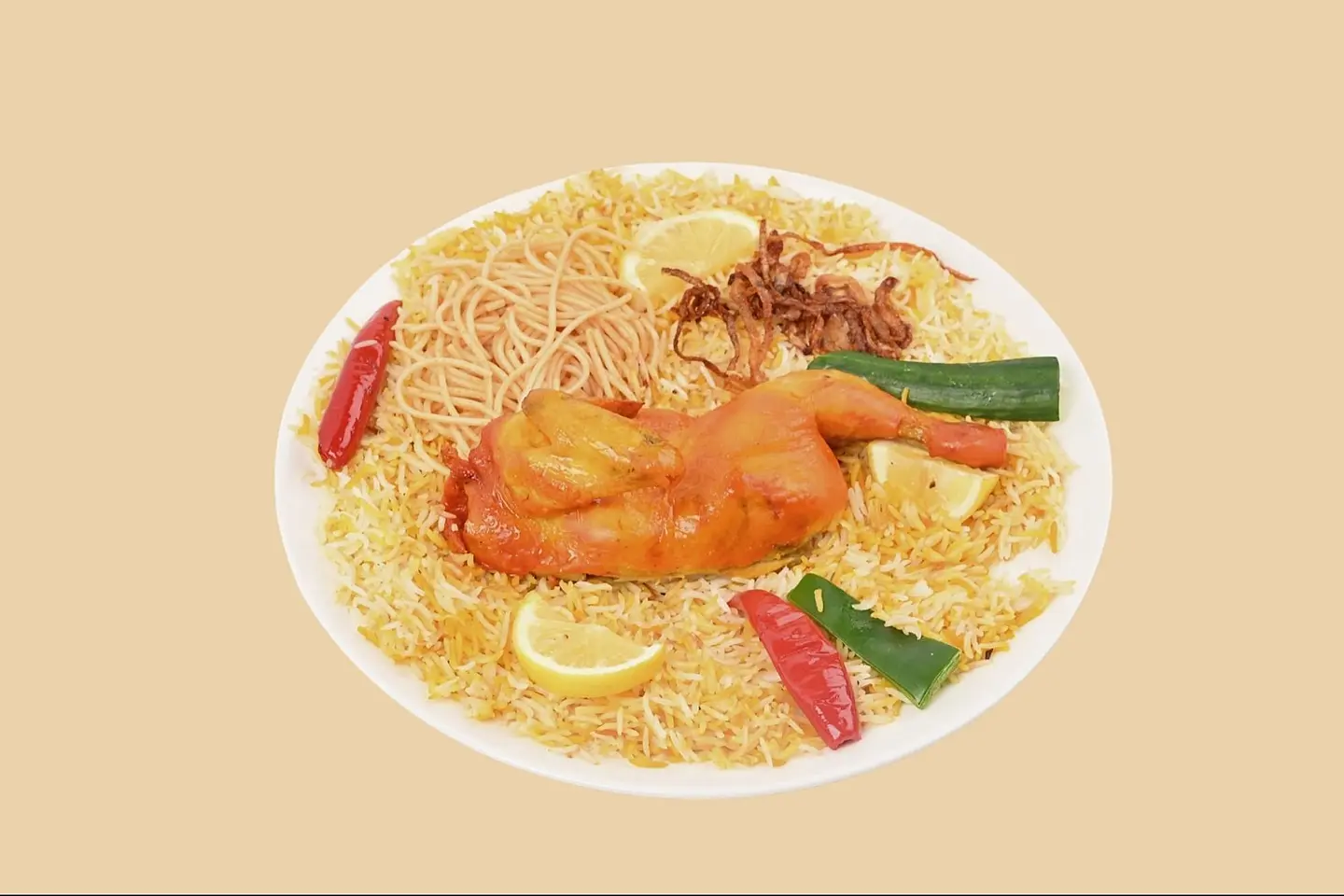 دجاج مندي - نصف دجاجة مع الرز